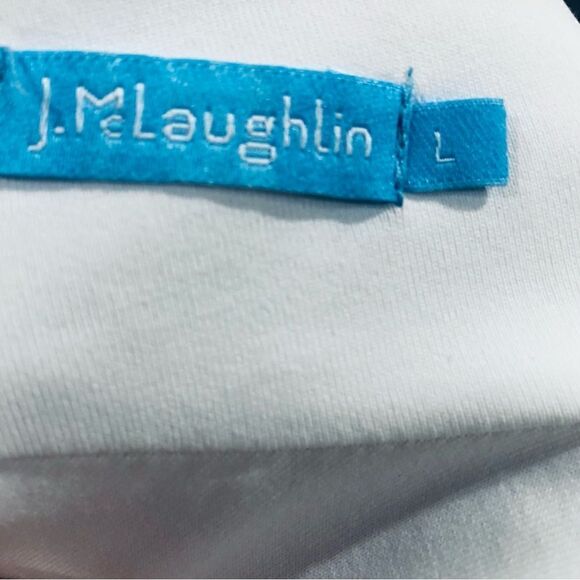 NWOT J. McLaughlin Montego Slim Scuba Zebra Print Mock Neckline Dress Sz L - Picture 13 of 14